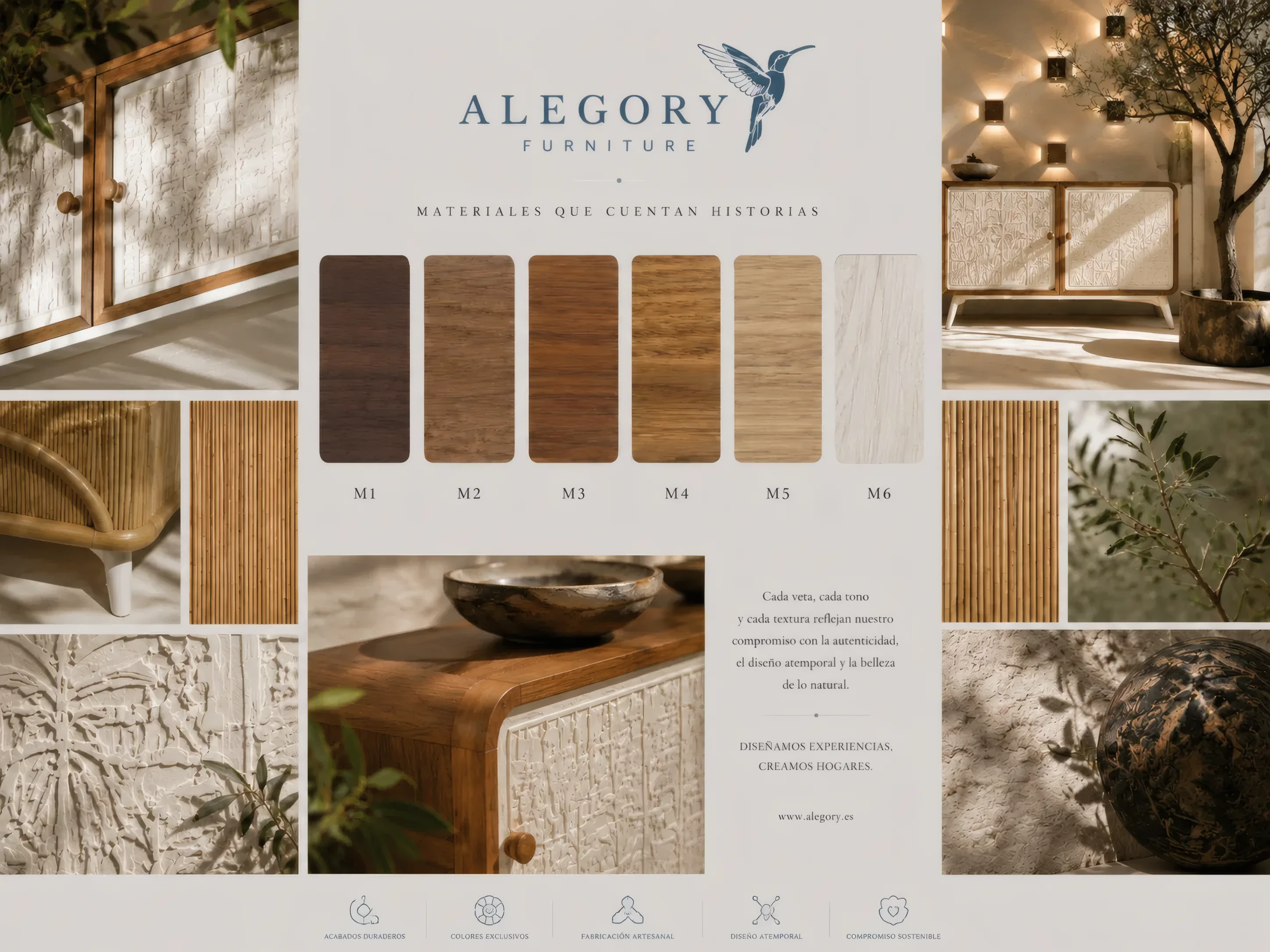 Tablero de maderas del catálogo Alegory